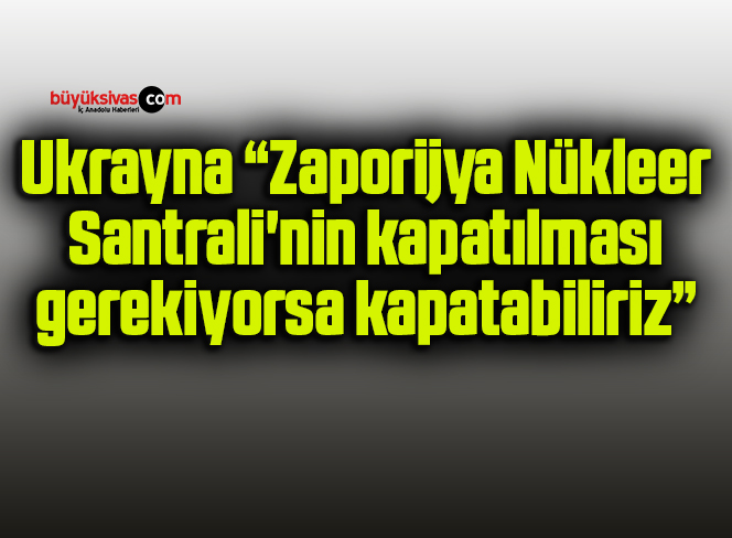 Ukrayna: “Zaporijya Nükleer Santrali’nin kapatılması gerekiyorsa kapatabiliriz”