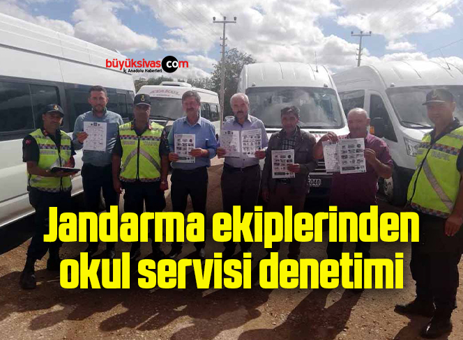 Jandarma ekiplerinden okul servisi denetimi