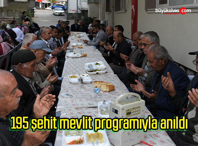 195 şehit mevlit programıyla anıldı