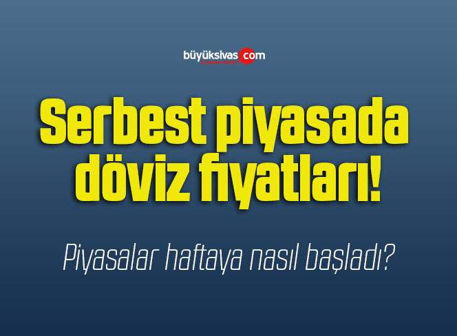 Serbest piyasada döviz fiyatları!