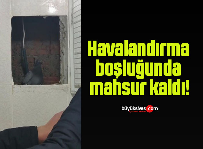 Havalandırma boşluğunda mahsur kaldı!