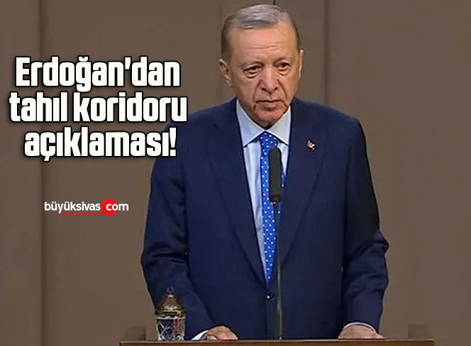 Erdoğan’dan tahıl koridoru açıklaması!