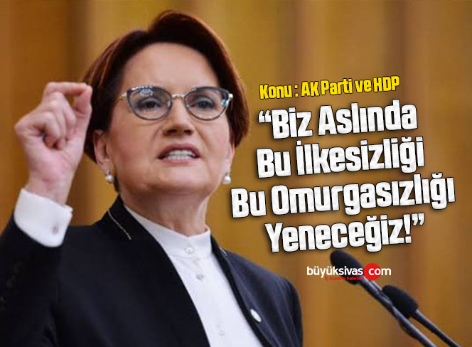 Meral Akşener: Biz Aslında Bu İlkesizliği Bu Omurgasızlığı Yeneceğiz!