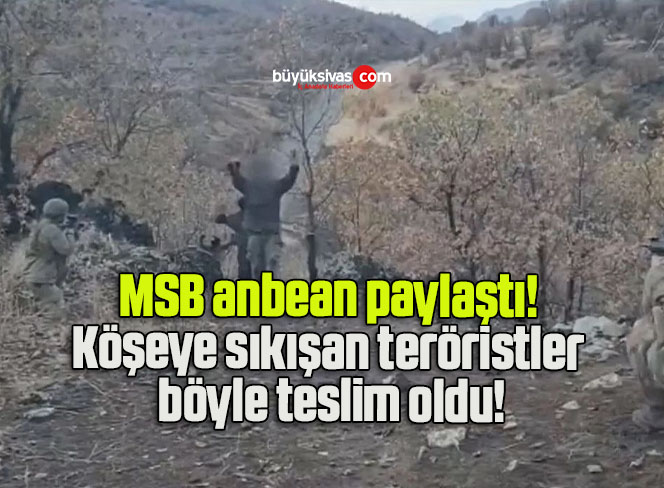 MSB anbean paylaştı! Köşeye sıkışan teröristler böyle teslim oldu!