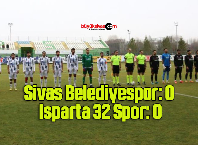 Sivas Belediyespor: 0 – Isparta 32 Spor: 0