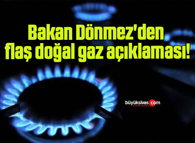 Bakan Dönmez’den flaş doğal gaz açıklaması!