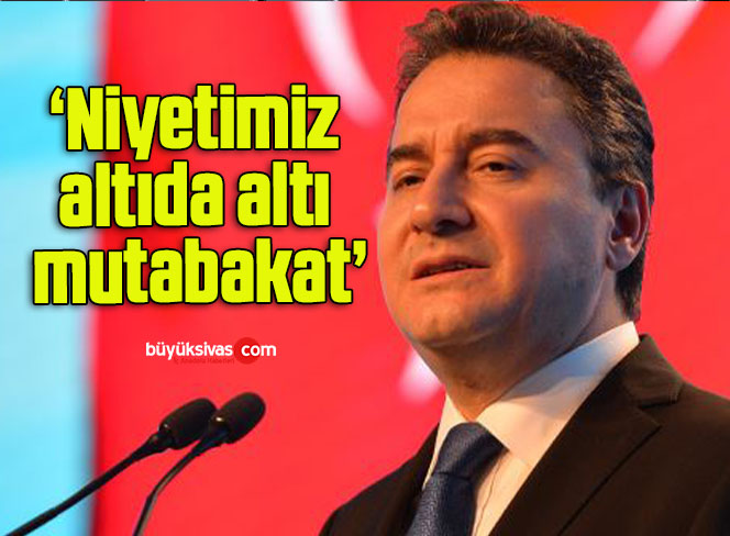 ‘Niyetimiz altıda altı mutabakat’