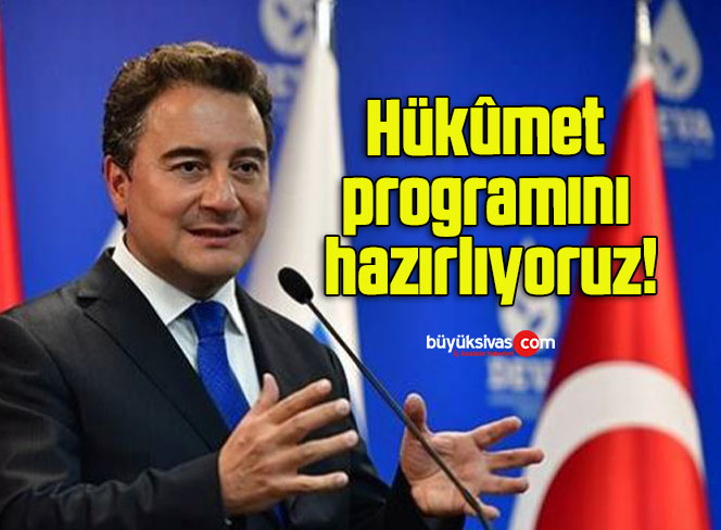 Hükûmet programını hazırlıyoruz!