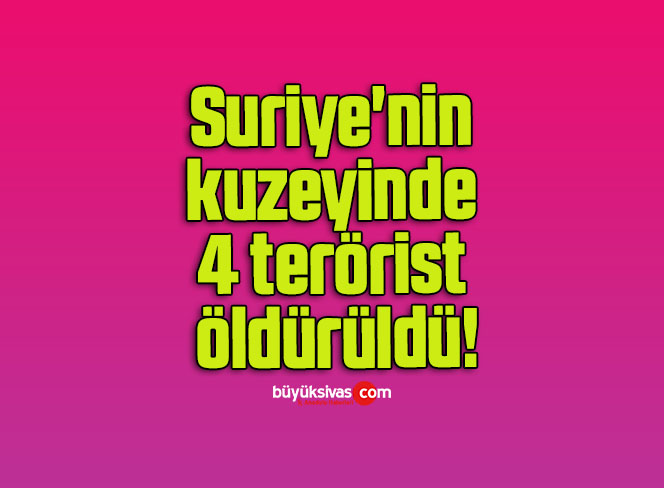 Suriye’nin kuzeyinde 4 terörist öldürüldü!