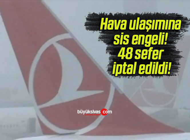 Hava ulaşımına sis engeli! 48 sefer iptal edildi!