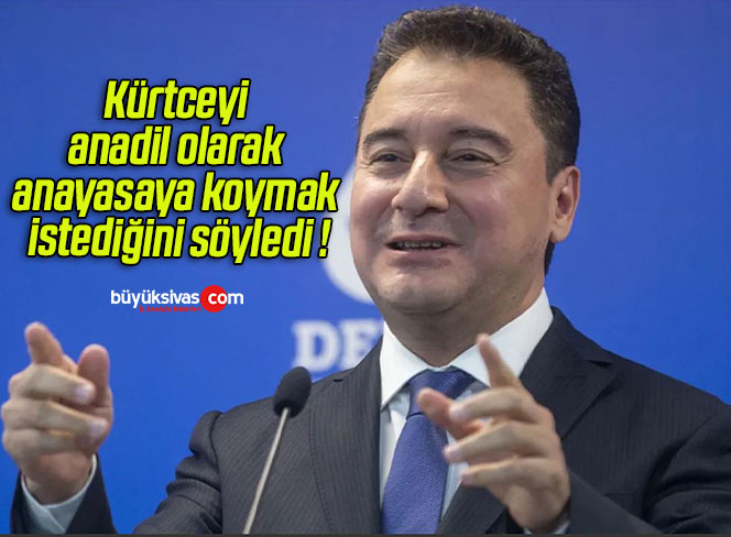 Ali Babacan Kürtceyi anadil olarak anayasaya koymak istediğini söyledi !