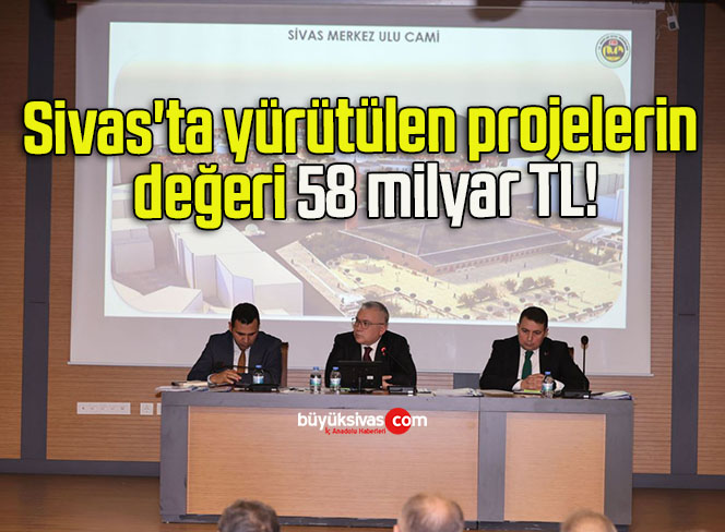 Sivas’ta yürütülen projelerin değeri 58 milyar TL!