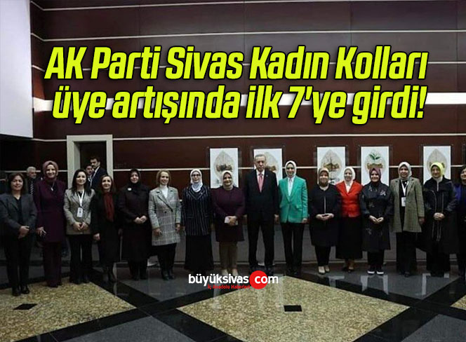 AK Parti Sivas Kadın Kolları üye artışında ilk 7’ye girdi!