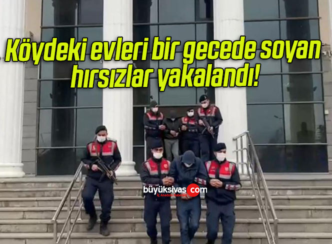 Köydeki evleri bir gecede soyan hırsızlar yakalandı!