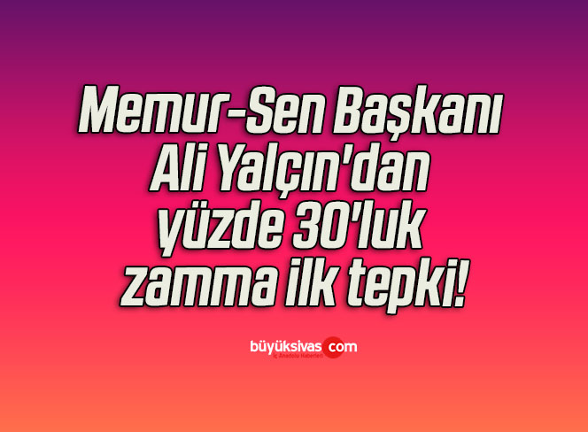 Memur-Sen Başkanı Ali Yalçın’dan yüzde 30’luk zamma ilk tepki!