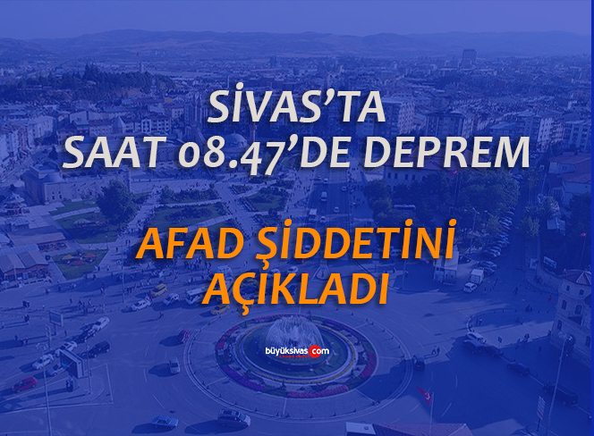 Sivas’ta deprem oldu! AFAD şiddetini açıkladı!
