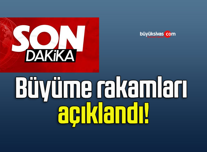 Büyüme rakamları açıklandı!