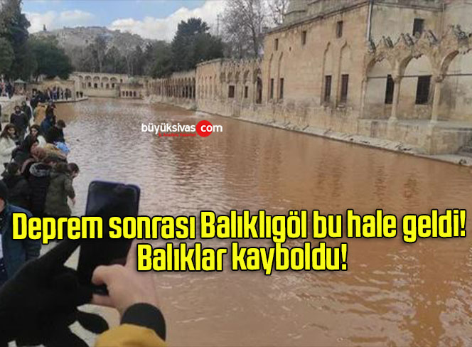 Deprem sonrası Balıklıgöl bu hale geldi! Balıklar kayboldu!