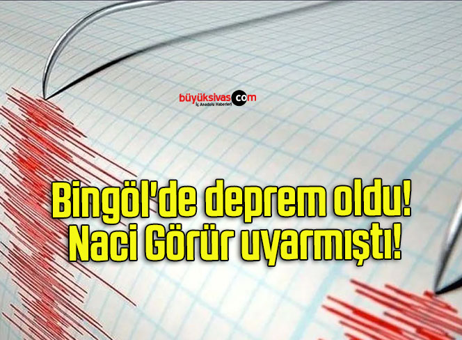 Bingöl’de deprem oldu! Naci Görür uyarmıştı!