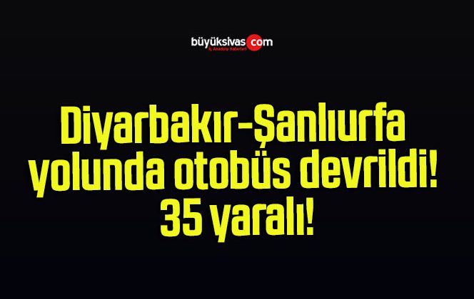 Diyarbakır-Şanlıurfa yolunda otobüs devrildi! 35 yaralı!