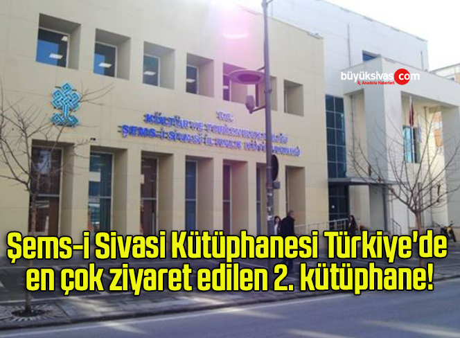 Şems-i Sivasi Kütüphanesi Türkiye’de en çok ziyaret edilen 2. kütüphane!