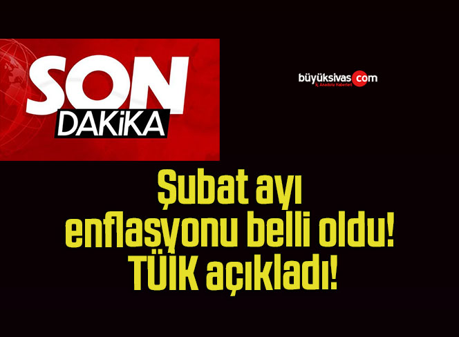 Şubat ayı enflasyonu belli oldu! TÜİK açıkladı!