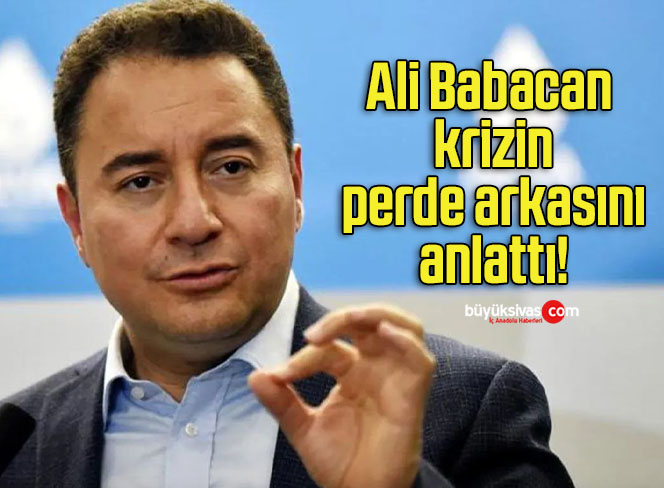 Ali Babacan krizin perde arkasını anlattı!