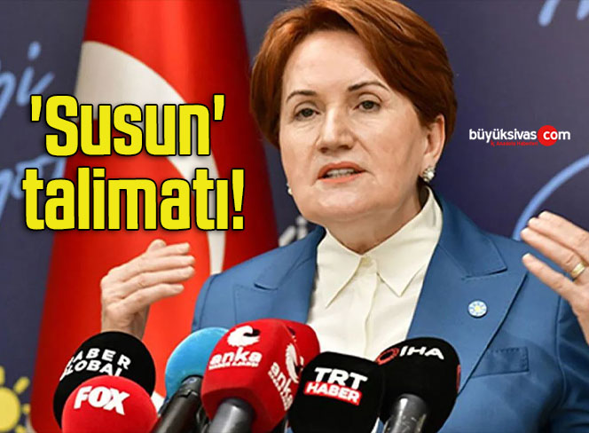 ‘Susun’ talimatı!