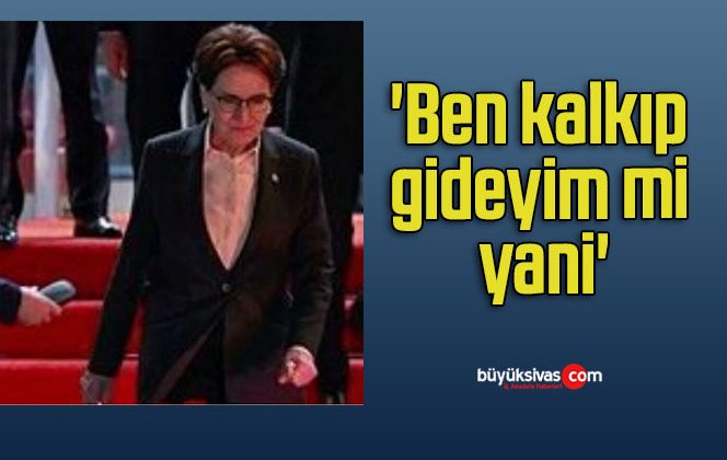 ‘Ben kalkıp gideyim mi yani’