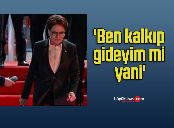 ‘Ben kalkıp gideyim mi yani’