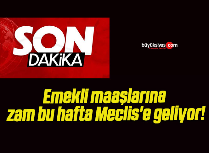 Emekli maaşlarına zam bu hafta Meclis’e geliyor!