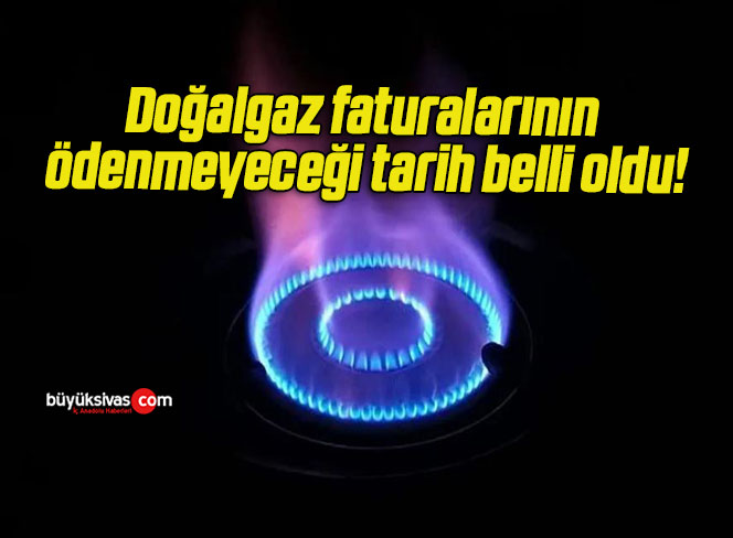 Doğalgaz faturalarının ödenmeyeceği tarih belli oldu!