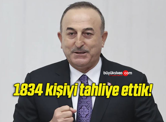 1834 kişiyi tahliye ettik!