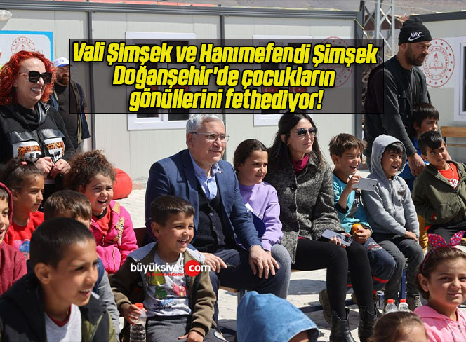Vali Şimşek ve Hanımefendi Şimşek Doğanşehir’de çocukların gönüllerini fethediyor!