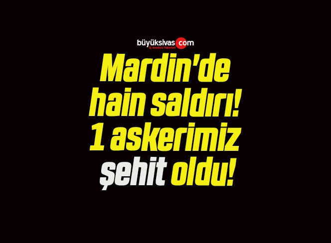 Mardin’de hain saldırı! 1 askerimiz şehit oldu!