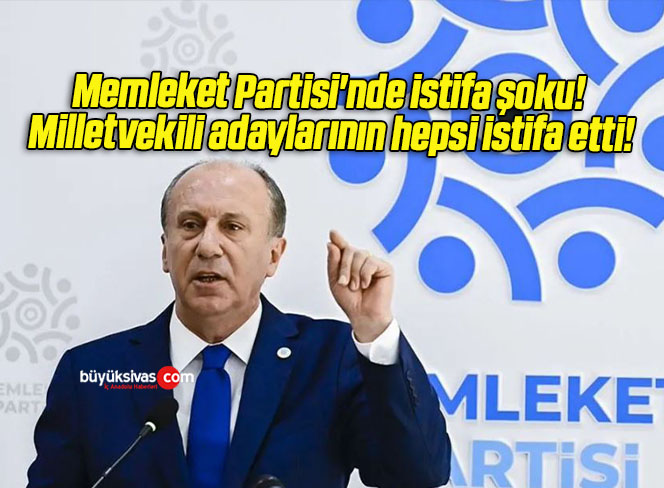 Memleket Partisi’nde istifa şoku! Milletvekili adaylarının hepsi istifa etti!