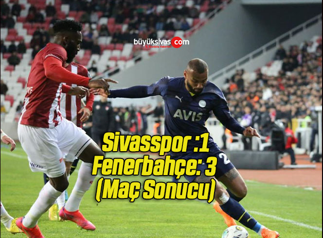 Sivasspor 1 – Fenerbahçe 3 (Maç Sonucu)