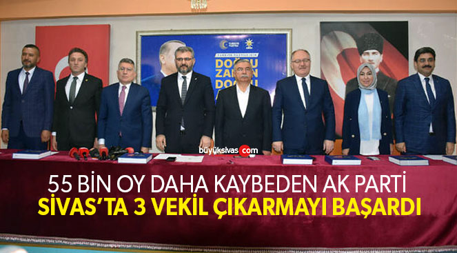 AK Parti’nin Sivas’ta Oy Sayısı Düştü! Milletvekili Sayısı Değişmedi!