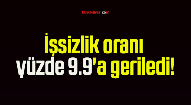 İşsizlik oranı yüzde 9.9’a geriledi!