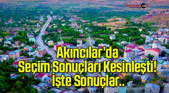 Akıncılar’da Seçim Sonuçları Kesinleşti! İşte Sonuçlar..
