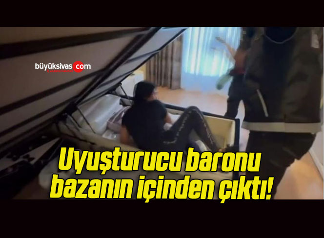 Uyuşturucu baronu bazanın içinden çıktı!