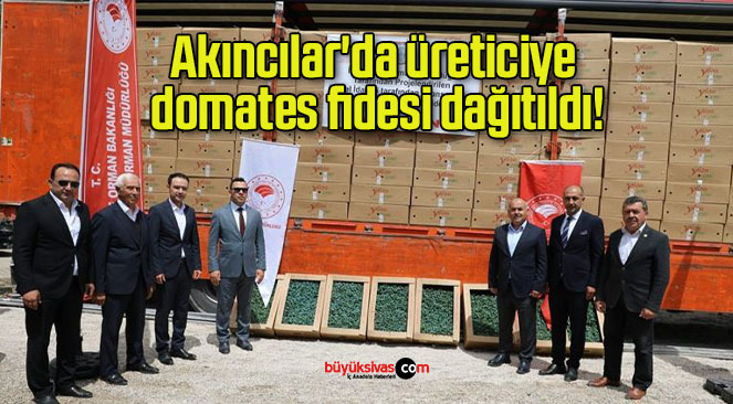 Akıncılar’da üreticiye domates fidesi dağıtıldı!