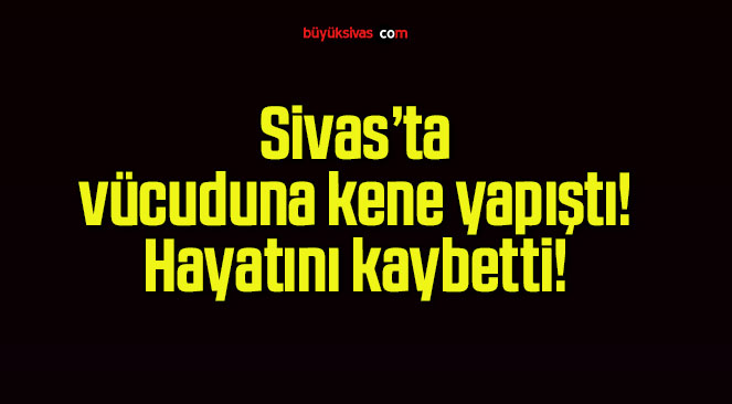 Sivas’ta vücuduna kene yapıştı! Hayatını kaybetti!