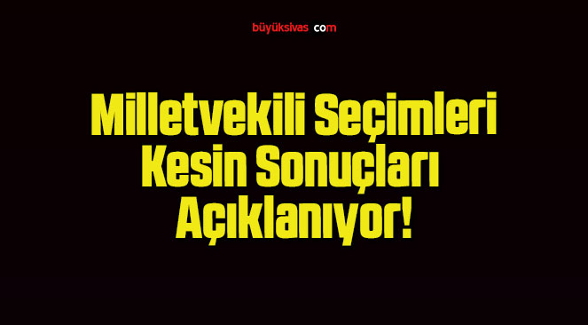 Milletvekili Seçimleri Kesin Sonuçları Açıklanıyor!