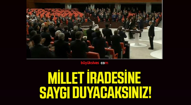 Cumhurbaşkanı Erdoğan mazbatasını alırken muhalefetin milletvekilleri protesto etti!