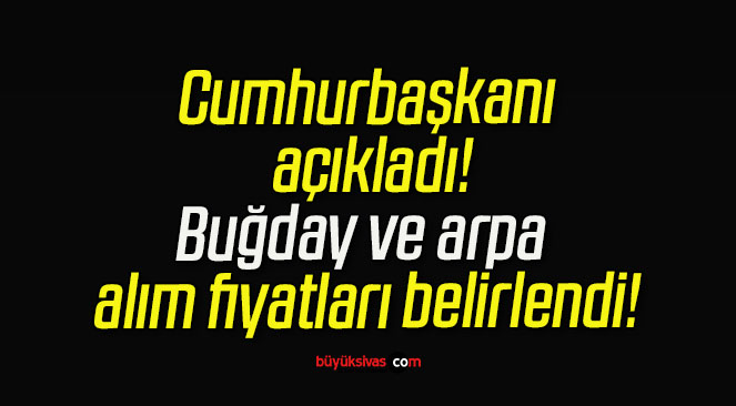 Buğday ve arpa alım fiyatları belirlendi!