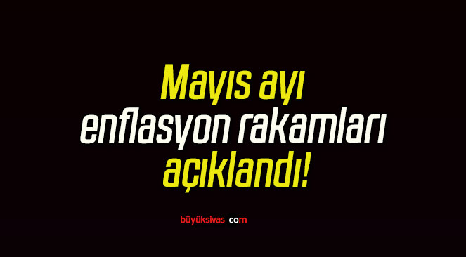 Mayıs ayı enflasyon rakamları açıklandı!