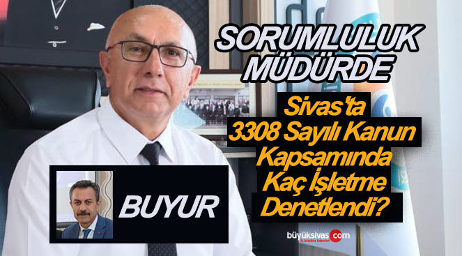 Sivas’ta 3308 Sayılı Kanun Kapsamında Kaç İşletme Denetlendi?