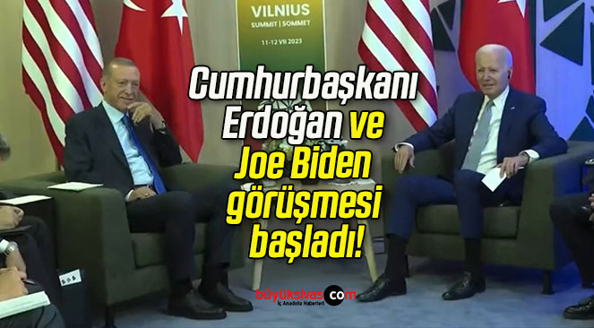 Cumhurbaşkanı Erdoğan ve Joe Biden görüşmesi başladı!