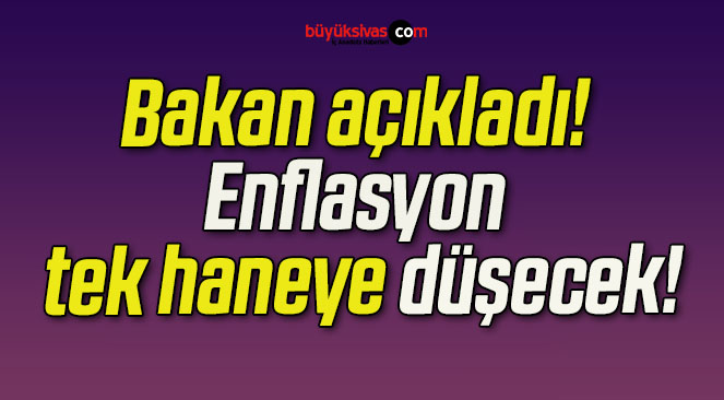 Bakan açıkladı! Enflasyon tek haneye düşecek!